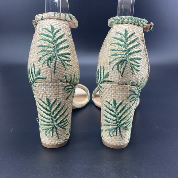 Kelly & Katie Hailee Natural Raffia Womens 8.5M Heels Tropical Beach Resort Wear - Picture 6 of 11